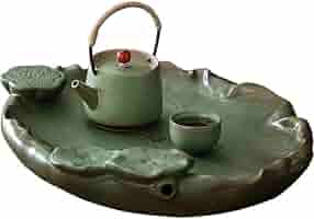 陶芸　茶盆 Amazon.com | 家用陶瓷茶盘大号窑变创意中式干泡茶台功夫茶具
